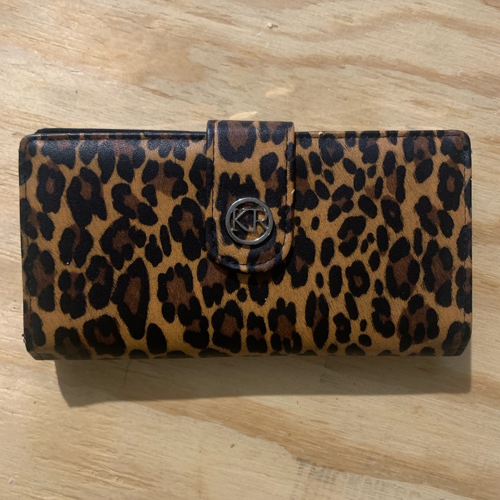 Kim Rogers Brown Leopard Print Wallet
